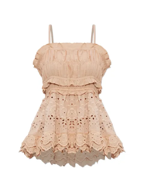 AllSaints Camille broderie-anglaise blouse Pink W046PE