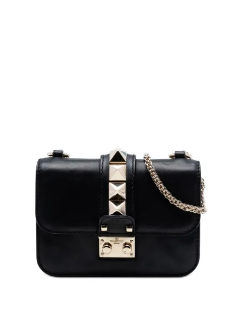 Valentino Garavani Pre-Owned 2000-2017 Mini Leather Rockstud Glam Lock crossbody bag Black RP7TQ1X4I7MRF3H1