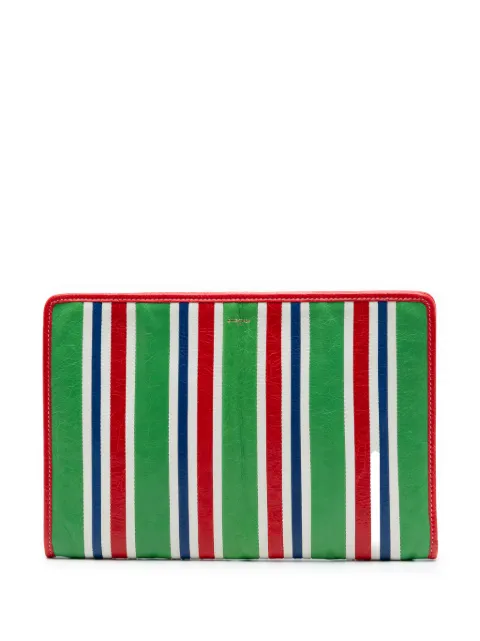 Balenciaga Pre-Owned 2017 Lambskin Bazar clutch bag Green NIE794S15V2QEL01
