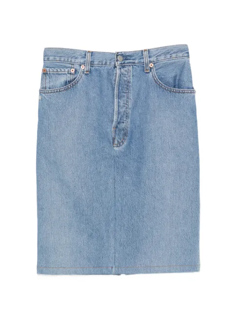 Bless front-slit denim skirt Blue N812028