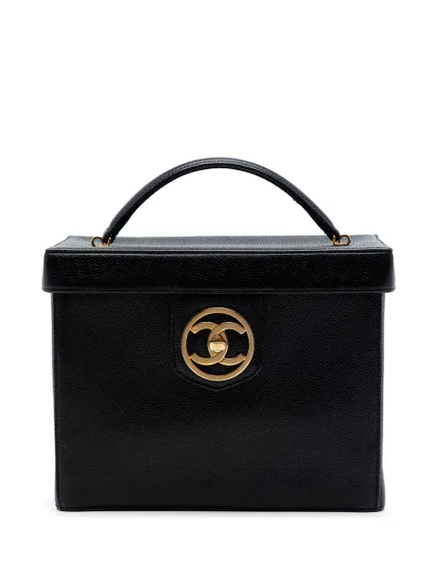CHANEL Pre-Owned 1994-1996 CC Caviar Turnlock Vanity Bag satchel Black DAEPKX8CMH1OVCMD