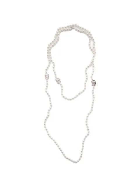 Izabel Display Mega Pearl cubic-zirconia necklace White CCMPNWS160