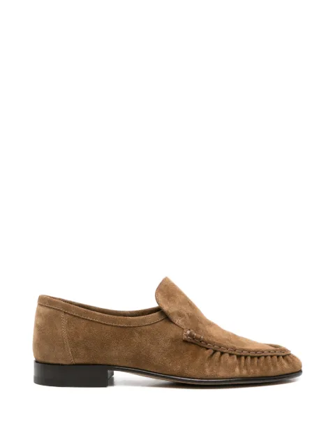 The Row ruched-detail loafers Brown F1923L805