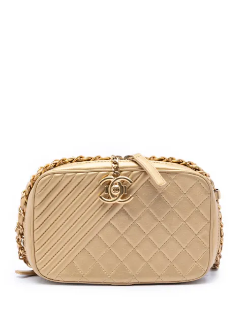 CHANEL Pre-Owned 2014-2015 Small Quilted Lambskin Coco Boy Camera Bag crossbody bag Gold Y1ENFHYVQKRV10OS