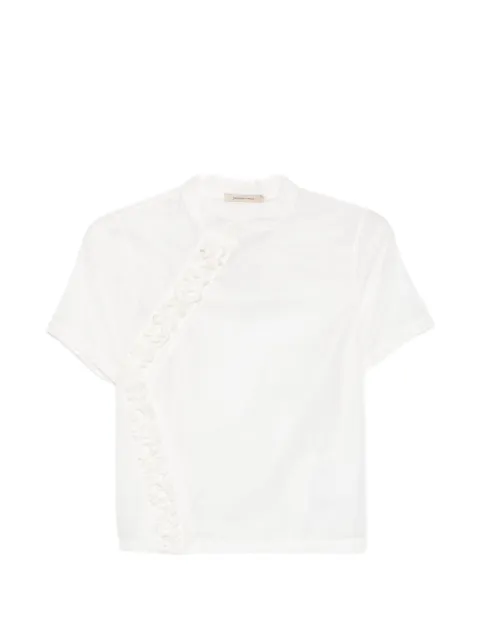 Paloma Wool Gaspar ruffle-trimmed short-sleeve blouse White WV1907