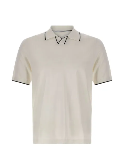 Kangra contrast-piping T-shirt White 301423001