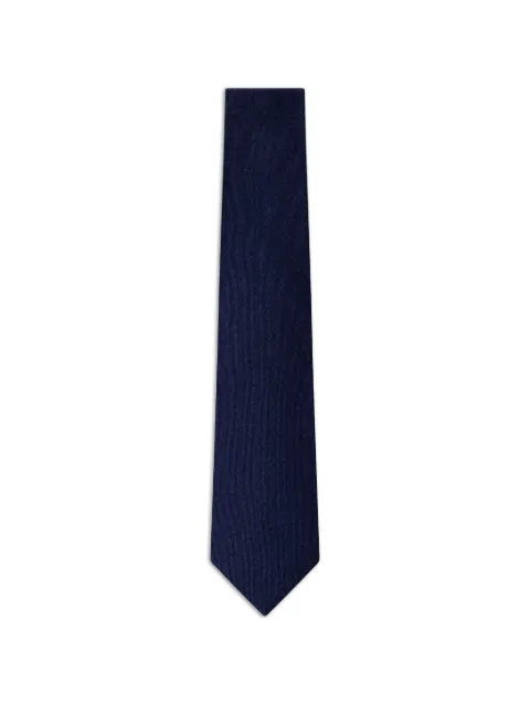 Hackett London solid twill tie Blue HM0500127