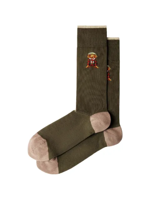 Hackett London Harry embroidered socks Green HMU300094