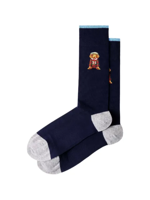 Hackett London Harry intarsia-knit socks Blue HMU300094