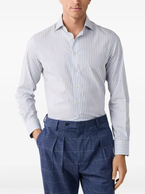 Hackett London wide-stripe cotton shirt Blue HM3010751