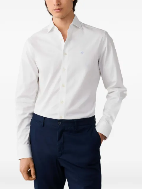 Hackett London logo-embroidered shirt White HM3010753