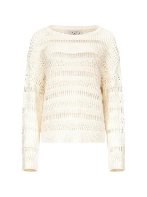 TWP open-knit wide-neck sweater Neutrals 92132Y040