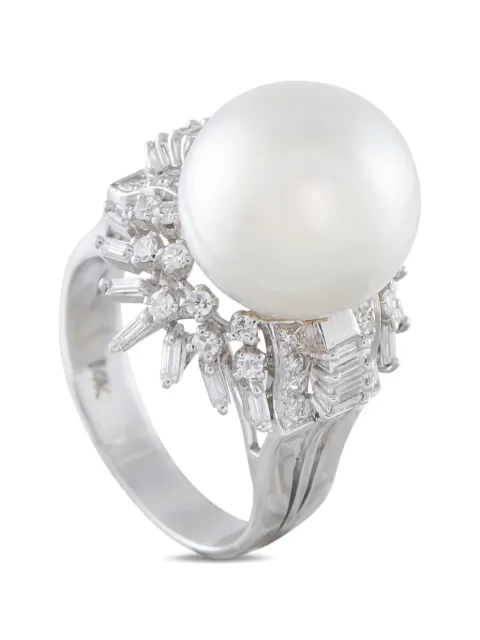 LB Exclusive pearl and diamond ring Silver MF14050526