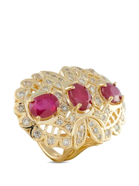 LB Exclusive ruby and diamond ring Gold MF23050526