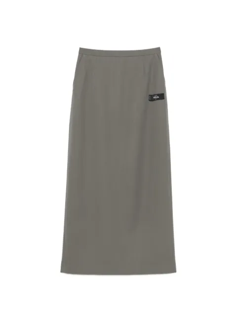 Maison MIHARA YASUHIRO logo-patch maxi skirt Grey B16SK233
