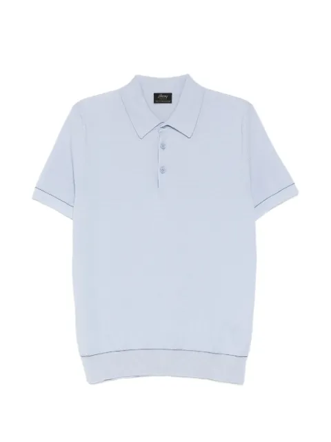 Brioni Sea Island piqué cotton polo shirt Blue UMR20OP0K154942