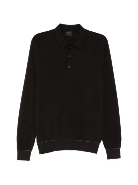 Brioni Sea Island piqué cotton polo shirt Brown UMR10LP0K152012