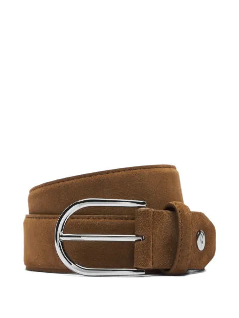 Brioni suede pin-buckle belt Brown OBKS0LOD7372600