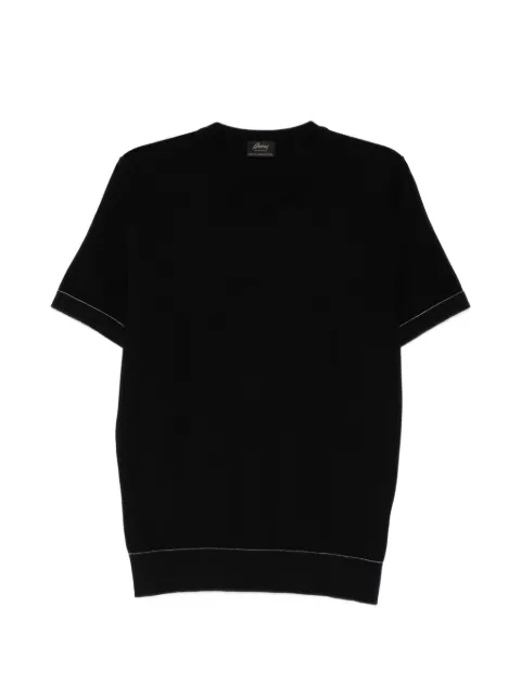 Brioni Sea Island piqué cotton T-shirt Blue UMR00LP0K154112