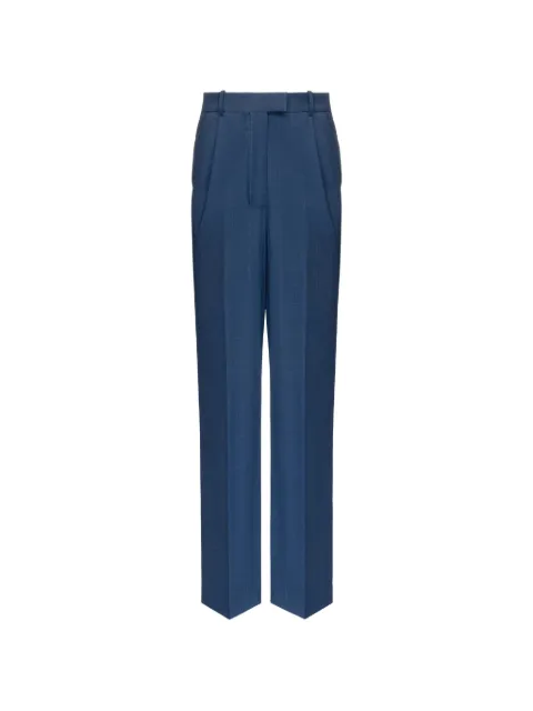Situationist pleated virgin-wool tailored trousers Blue SITU009