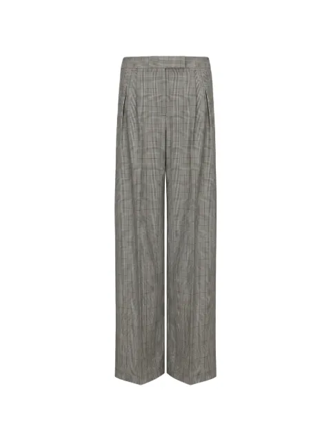 Situationist check-pattern wool tailored trousers Grey SITU15