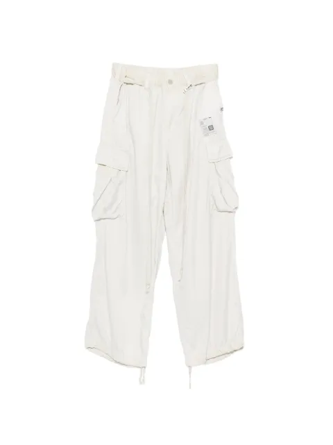 Maison MIHARA YASUHIRO satin-finish drawstring cargo pants Neutrals K16PT381