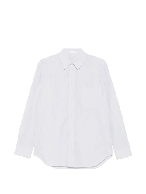 The Row Gavina striped patch-pocket shirt White 10477W4591