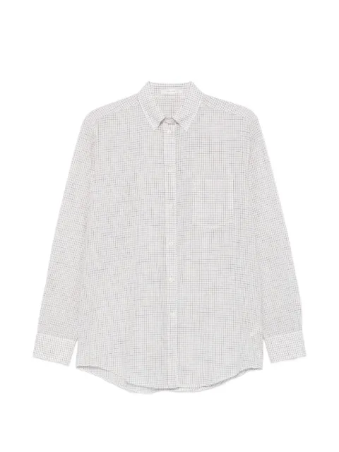 The Row Dalan check-pattern long-sleeve shirt White 11211W5073