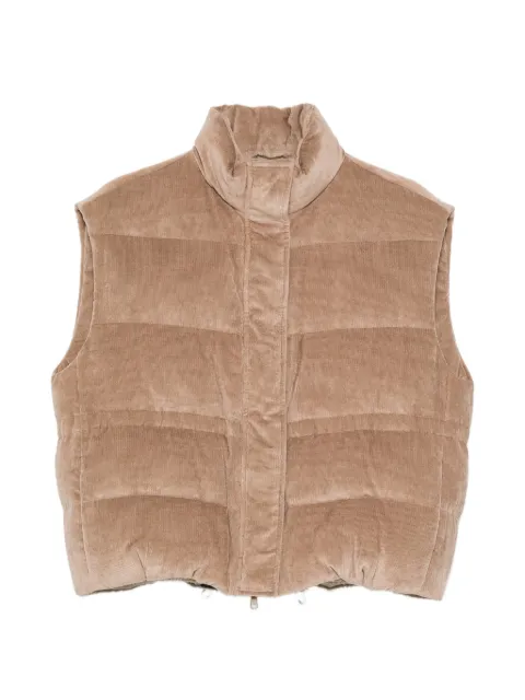 Brunello Cucinelli corduroy padded gilet Neutrals MG5477613C3368