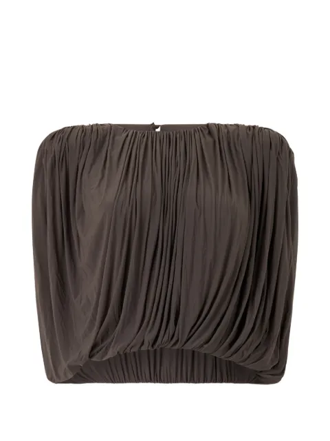 Magda Butrym gathered draped blouse Brown 729800
