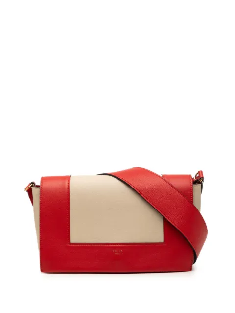 Celine Pre-Owned 2017 Medium Shiny Smooth Calfskin Frame shoulder bag Red NUZ1RUMLZF4I0HYF