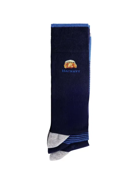Hackett London Harry striped socks (set of three) Blue HMU300082
