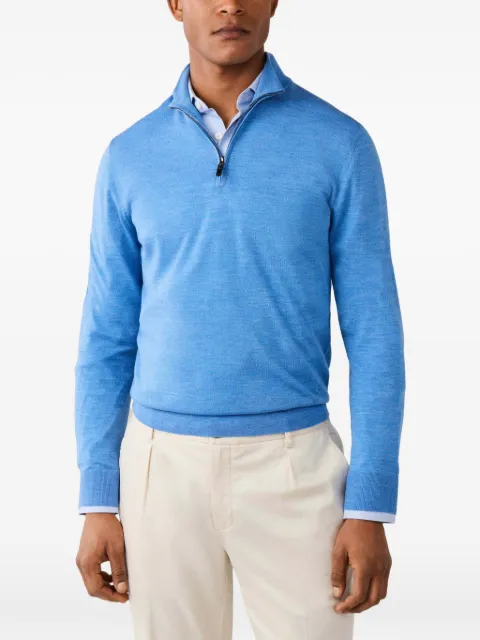 Hackett London merino sweater Blue HM7000205