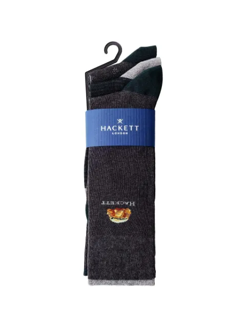 Hackett London Harry striped socks (pack of three) Grey HMU300082