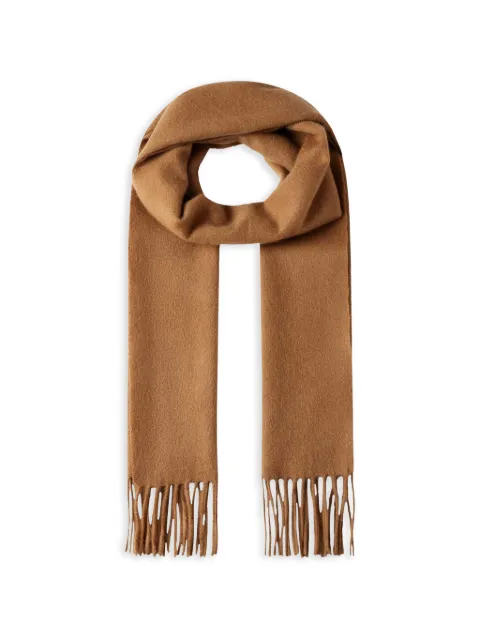 Hackett London fringed cashmere scarf Neutrals HM0400108