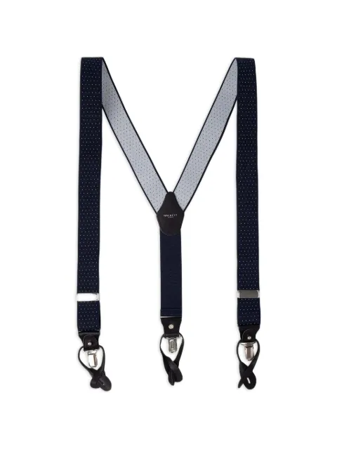 Hackett London polka-dot Y-shaped braces Blue HM011722