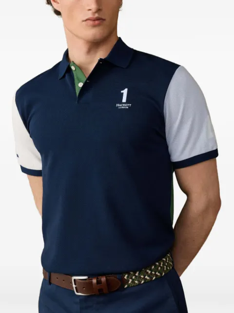 Hackett London Heritage colour-block polo shirt Blue HM5600204