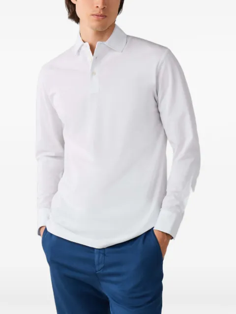 Hackett London long-sleeve polo shirt White HM5500041