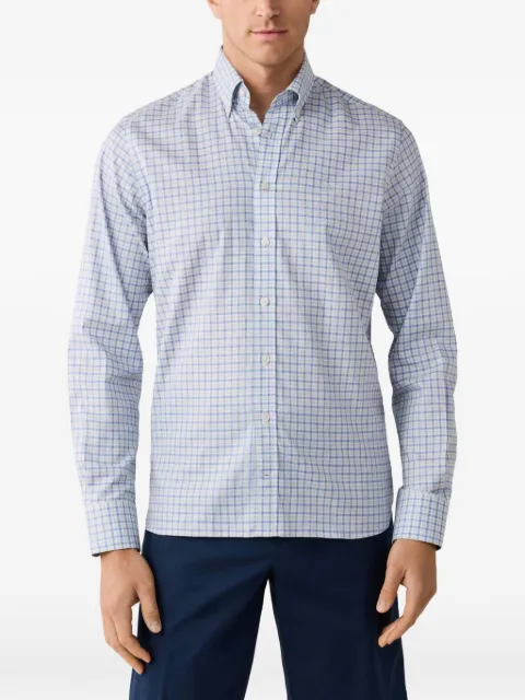 Hackett London gingham-pattern brompton-collar shirt Green HM3010752