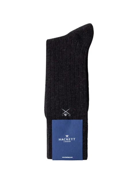 Hackett London logo-embroidered socks Grey HMU300101