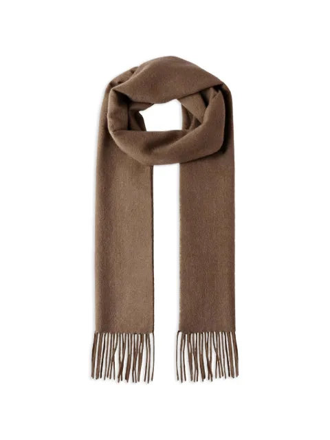 Hackett London fringed cashmere scarf Brown HM0400108