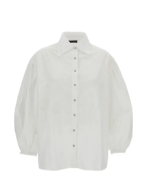ESTRAFALARIO Hillay embroidered cotton shirt White SS25CAM02HILLAY