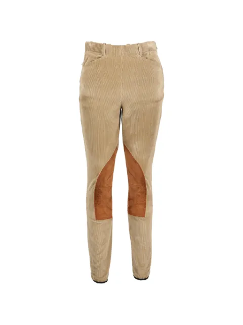 Hermès Pre-Owned corduroy knee-patch trousers Brown MR20062550
