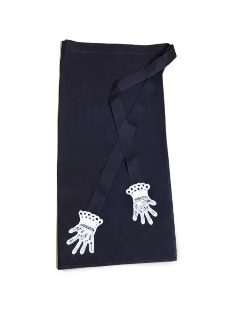 Gohar World Lace Hands cotton apron Blue LACEHANDSAPRON