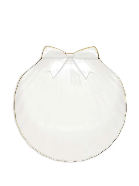 Gohar World Sadaf bow-detail dessert plate White SADAFPLATEDESSERT