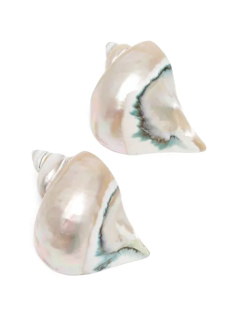 Gohar World shell napkin rings (set of two) Neutrals NAPKINRINGSSHELL