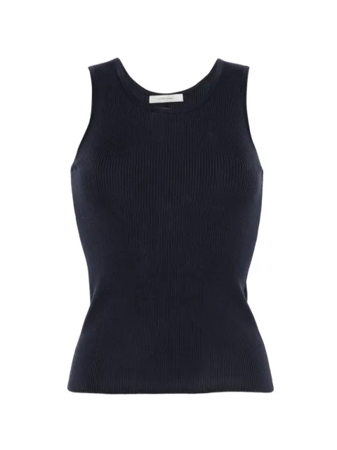 IVORY PARIS Elsa ribbed-knit tank top Blue ELSA
