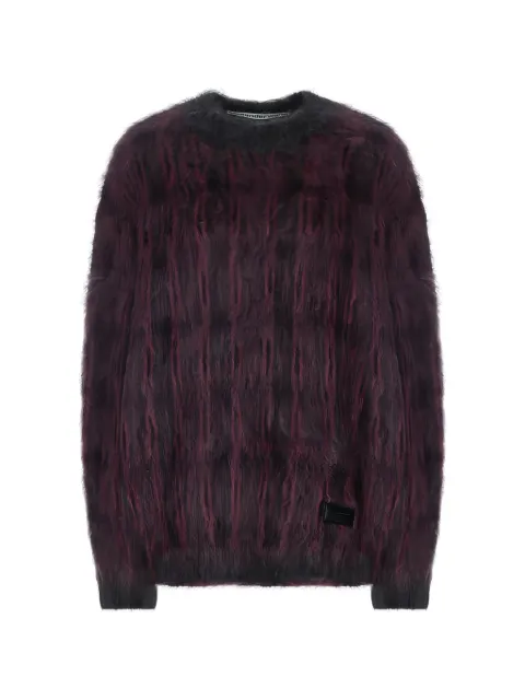 Alexander Wang plaid brushed-knit sweater Pink 1KC4241039662A
