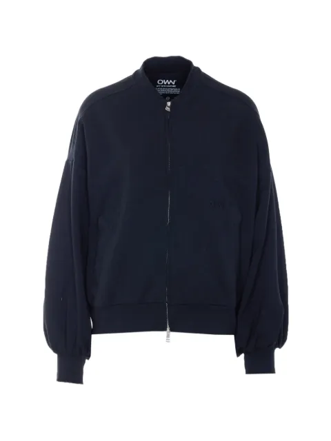 OWN logo-embroidered bomber jacket Blue LJK205000