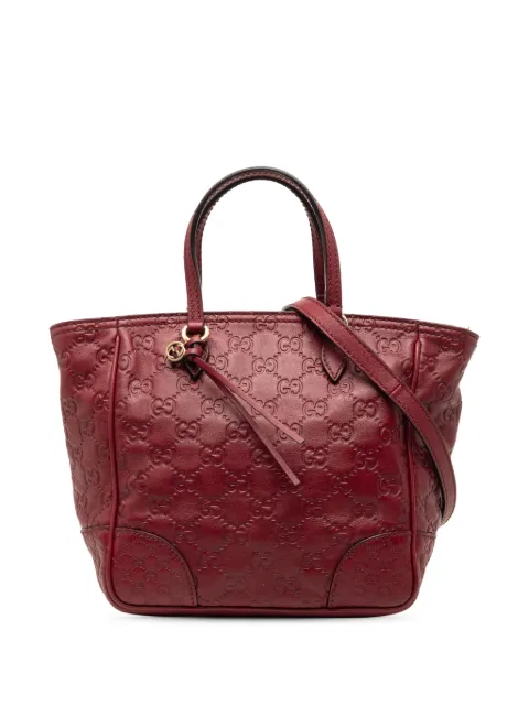 Gucci Pre-Owned 2000-2015 Small Guccissima Bree satchel Red WRMVHII1XK5A9YIU